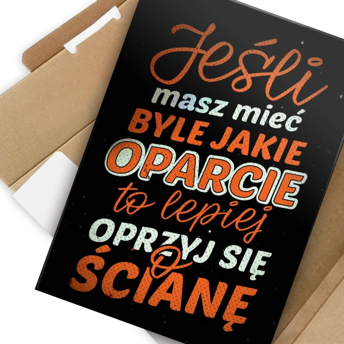 Plakat metalowy Oparcie Prezent