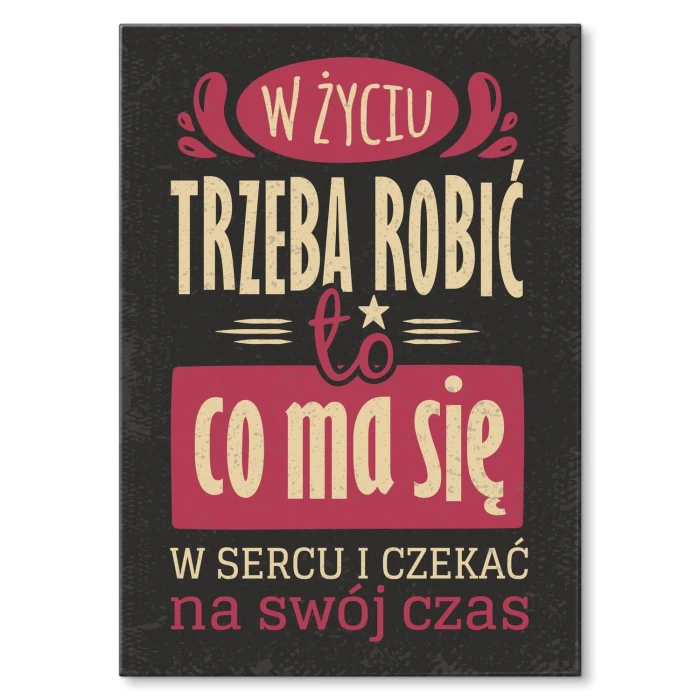 Plakat metalowy Czekać na czas Prezent