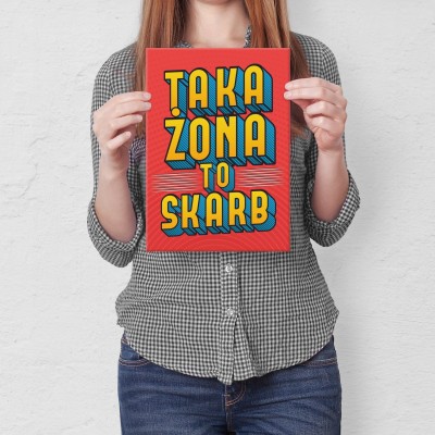 Plakat metalowy Taka żona to skarb Prezent
