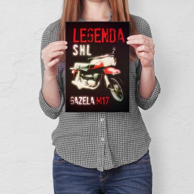Plakat metalowy SHL Gazela M17 Prezent