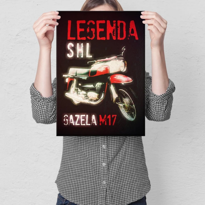 Plakat metalowy SHL Gazela M17 Prezent