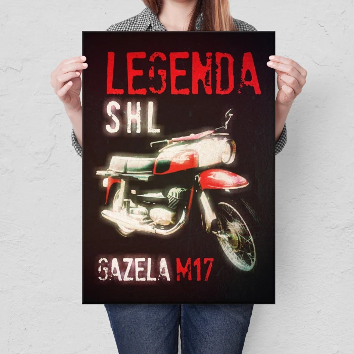 Plakat metalowy SHL Gazela M17 Prezent