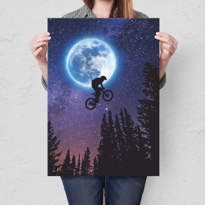 Plakat metalowy Moonbike Prezent