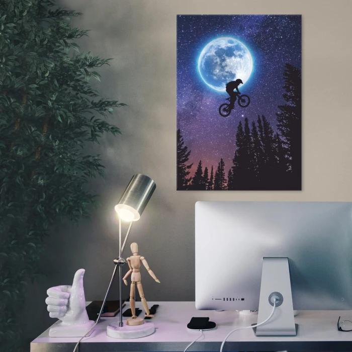 Plakat metalowy Moonbike Prezent