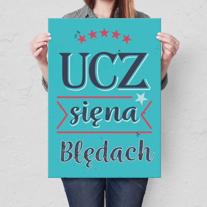 Plakat metalowy Ucz się na błędach Prezent