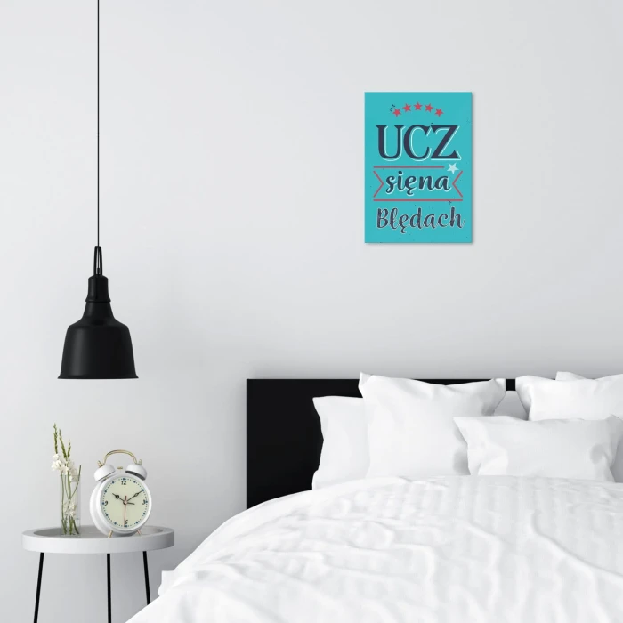 Plakat metalowy Ucz się na błędach Prezent