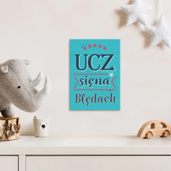 Plakat metalowy Ucz się na błędach Prezent
