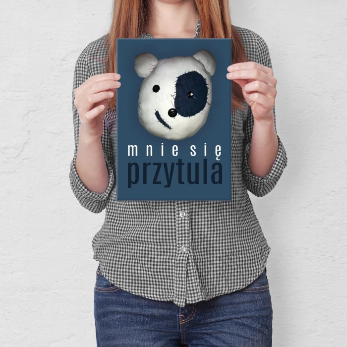 Plakat metalowy Mnie się przytula Prezent