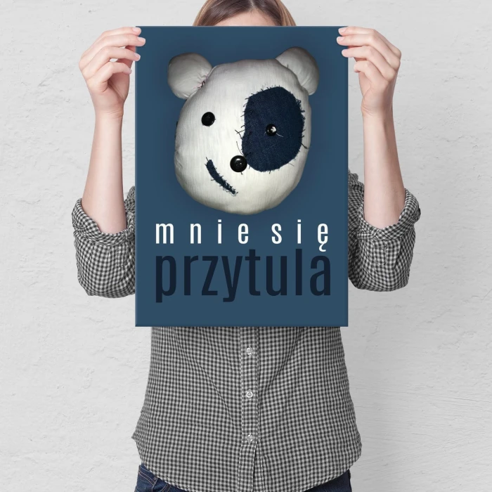 Plakat metalowy Mnie się przytula Prezent