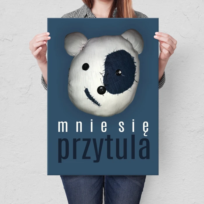 Plakat metalowy Mnie się przytula Prezent