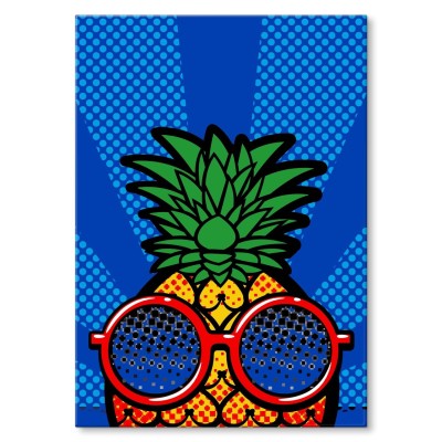 Plakat metalowy Ananas popart Prezent