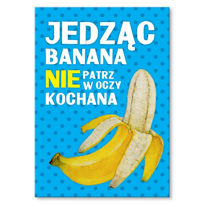 Plakat metalowy Nie patrz w oczy Prezent