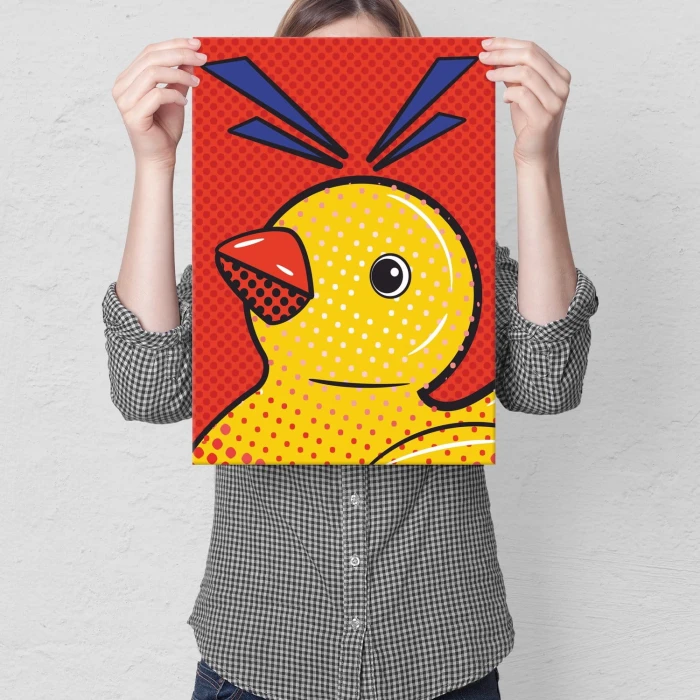 Plakat metalowy Duck popart Prezent