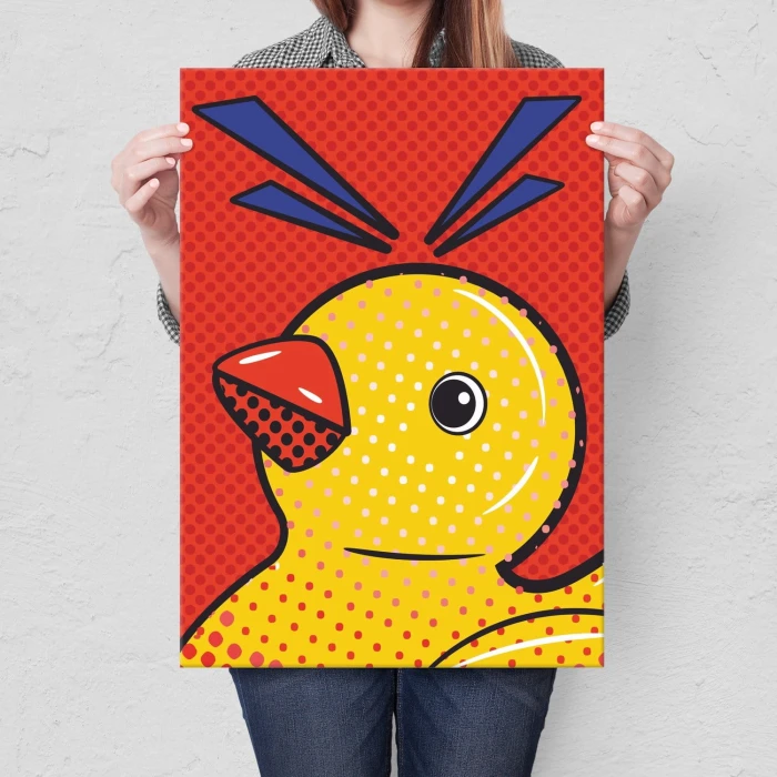 Plakat metalowy Duck popart Prezent