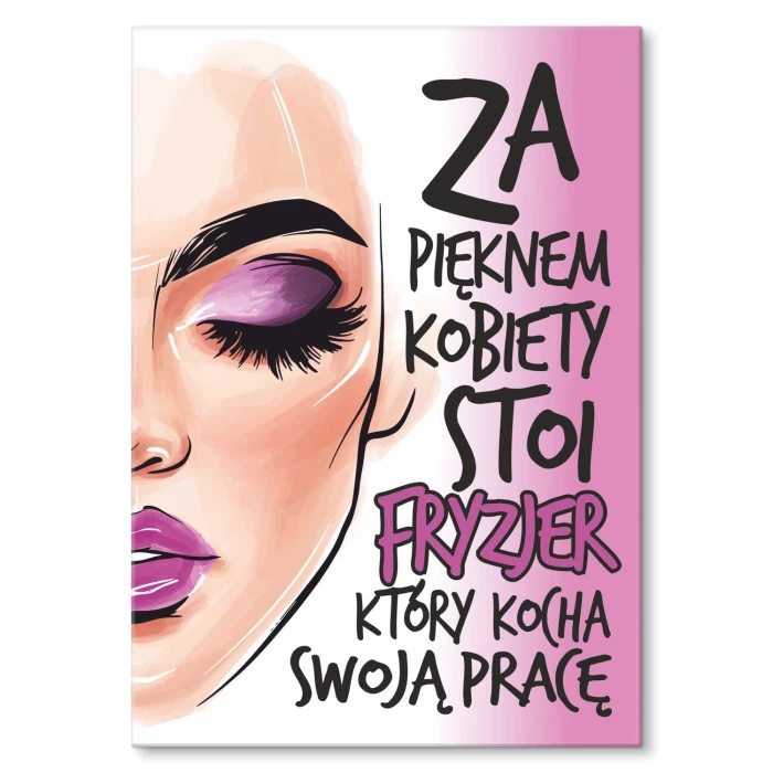Plakat metalowy Fryzjer Prezent