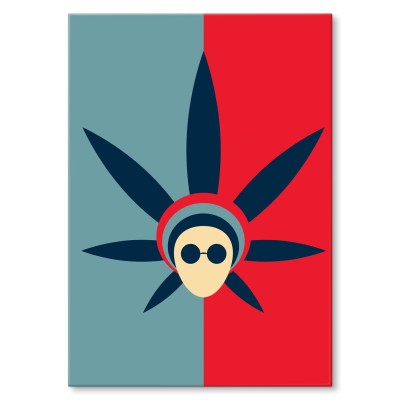 Plakat metalowy Marihuana Ganja Prezent