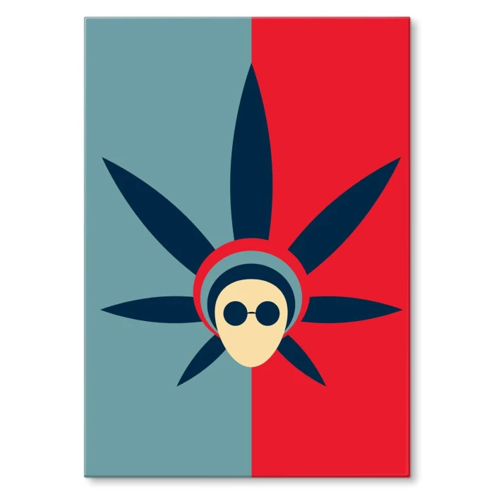 Plakat metalowy Marihuana Ganja Prezent