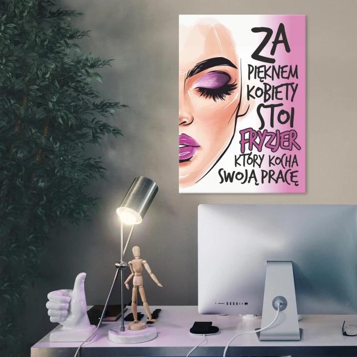 Plakat metalowy Fryzjer Prezent