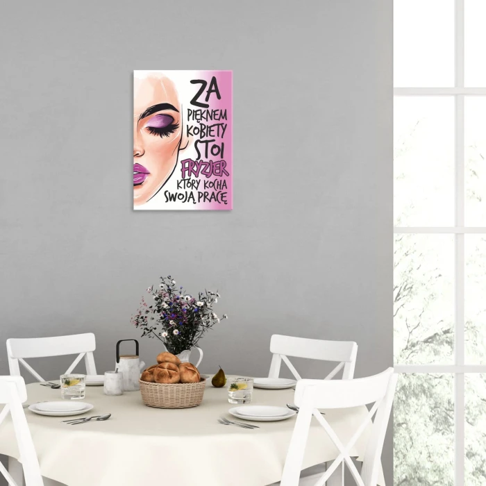 Plakat metalowy Fryzjer Prezent