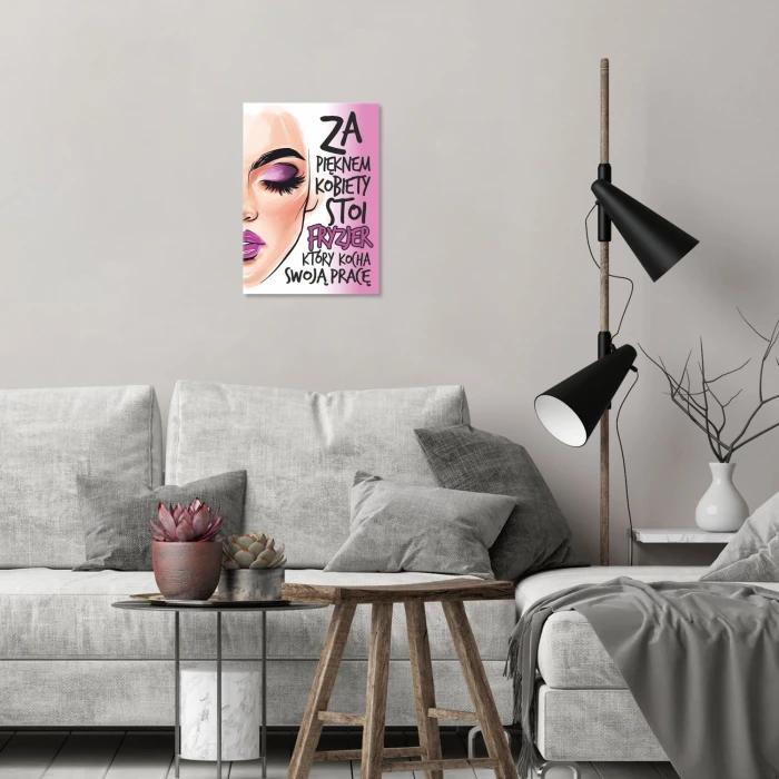 Plakat metalowy Fryzjer Prezent