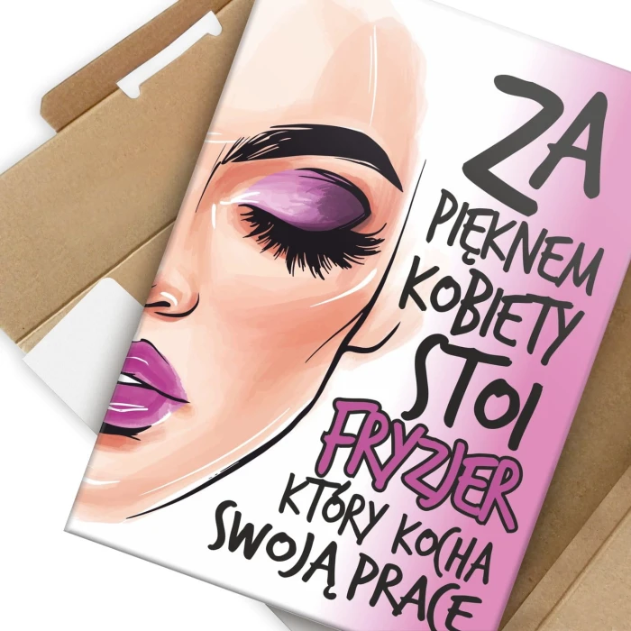 Plakat metalowy Fryzjer Prezent