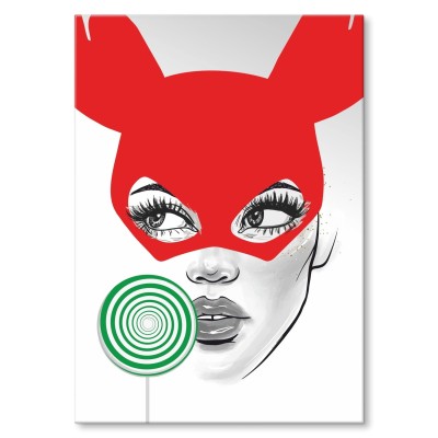 Plakat metalowy Rendierwoman Prezent