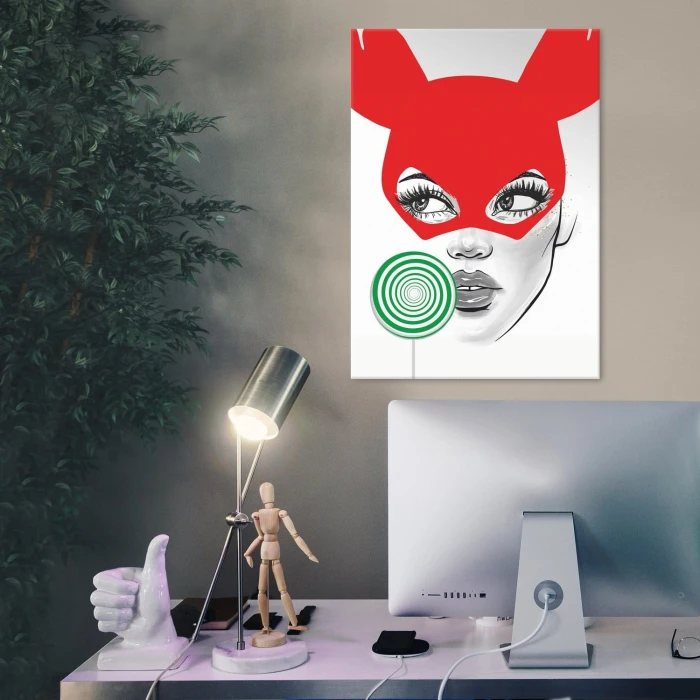 Plakat metalowy Rendierwoman Prezent