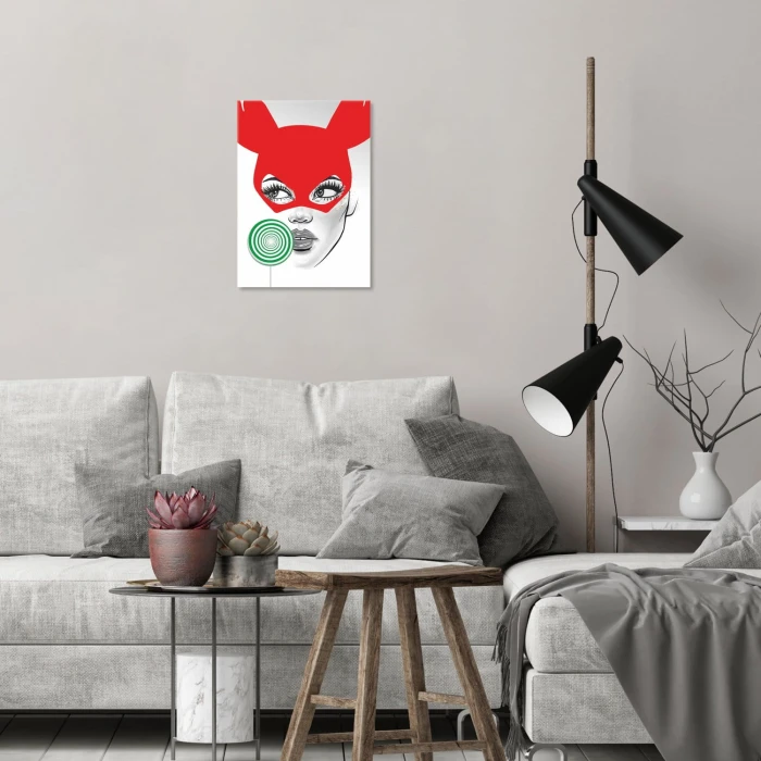 Plakat metalowy Rendierwoman Prezent
