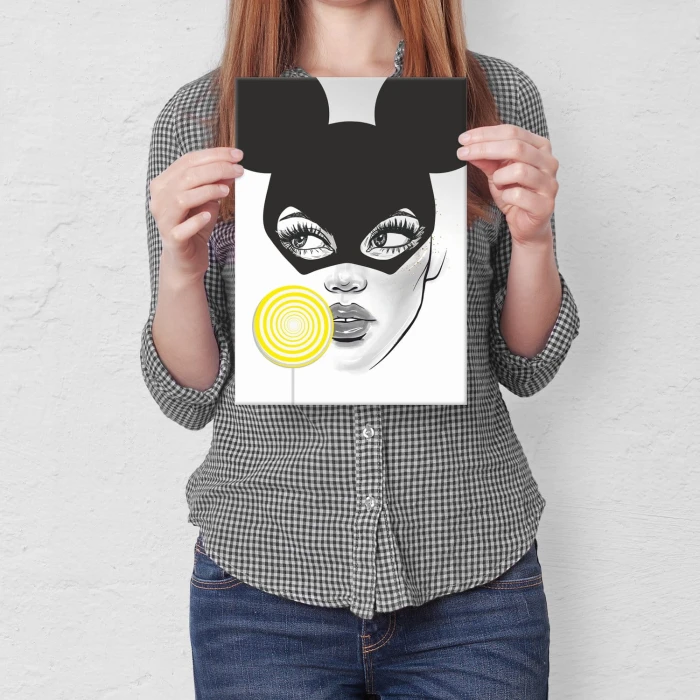 Plakat metalowy Mickeywoman Prezent