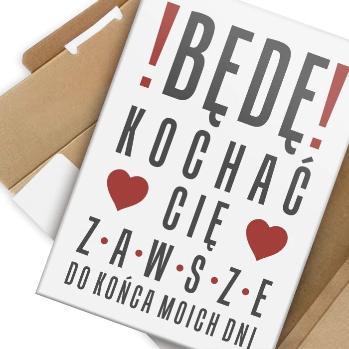 Plakat metalowy będę kochać cię zawsze Prezent