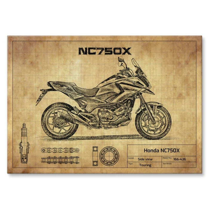 Plakat metalowy Honda NC750X Prezent