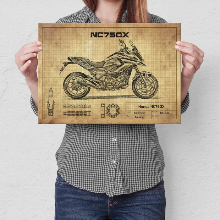 Plakat metalowy Honda NC750X Prezent