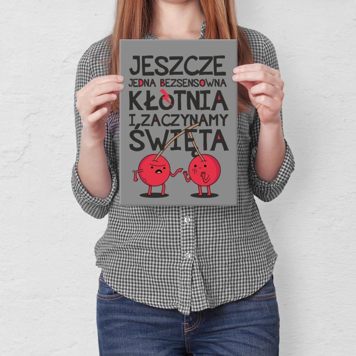 Plakat metalowy zaczynamy Święta Prezent