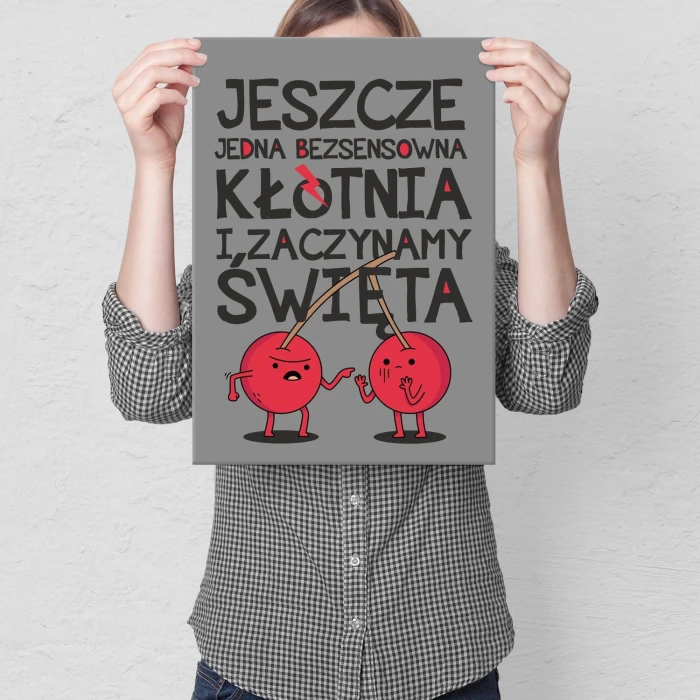 Plakat metalowy zaczynamy Święta Prezent
