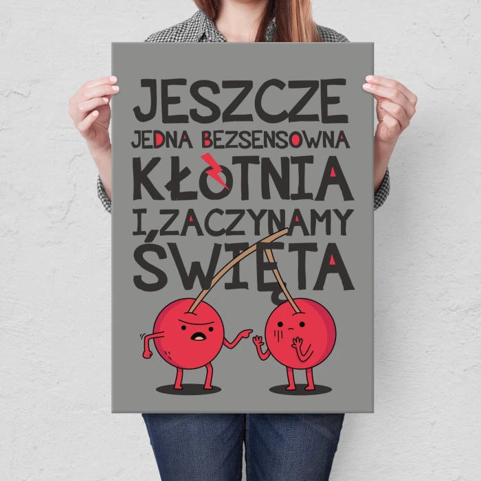 Plakat metalowy zaczynamy Święta Prezent