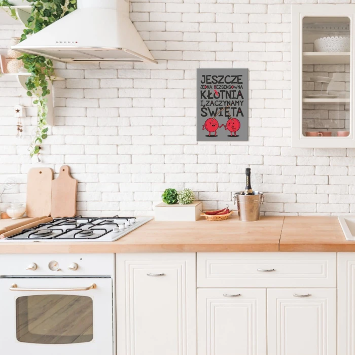 Plakat metalowy zaczynamy Święta Prezent