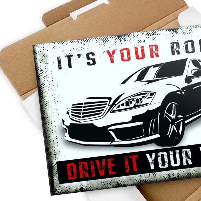 Plakat metalowy IT IS YOUR ROAD MERC Prezent