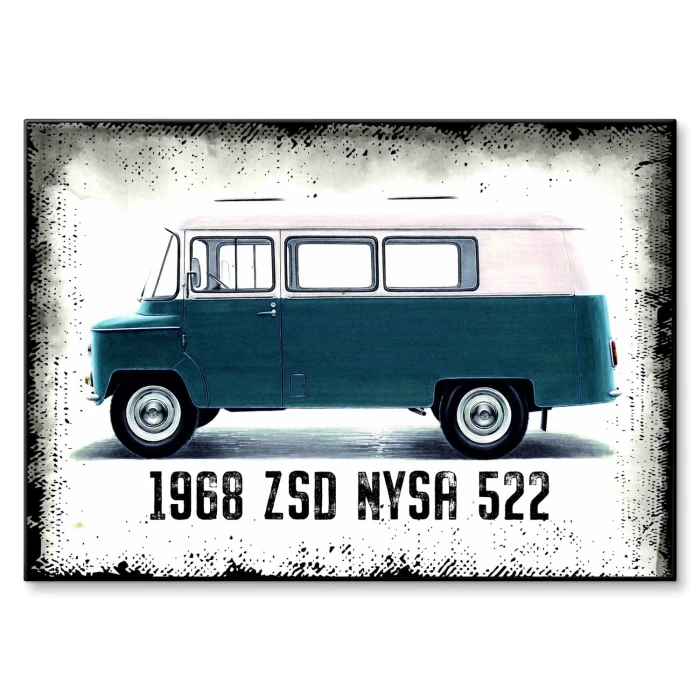 Plakat metalowy 1968 ZSD NYSA 522 Prezent