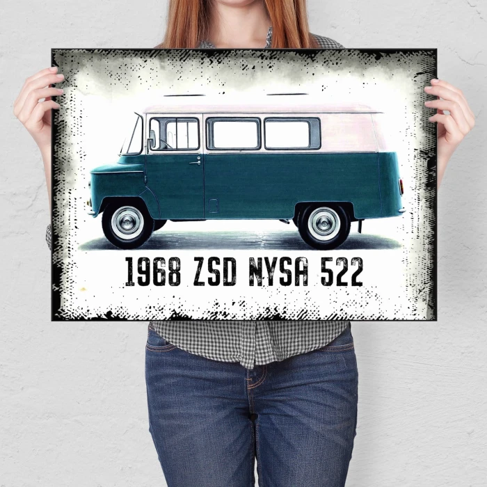 Plakat metalowy 1968 ZSD NYSA 522 Prezent