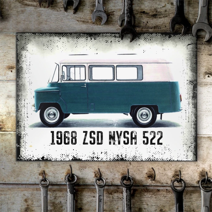 Plakat metalowy 1968 ZSD NYSA 522 Prezent