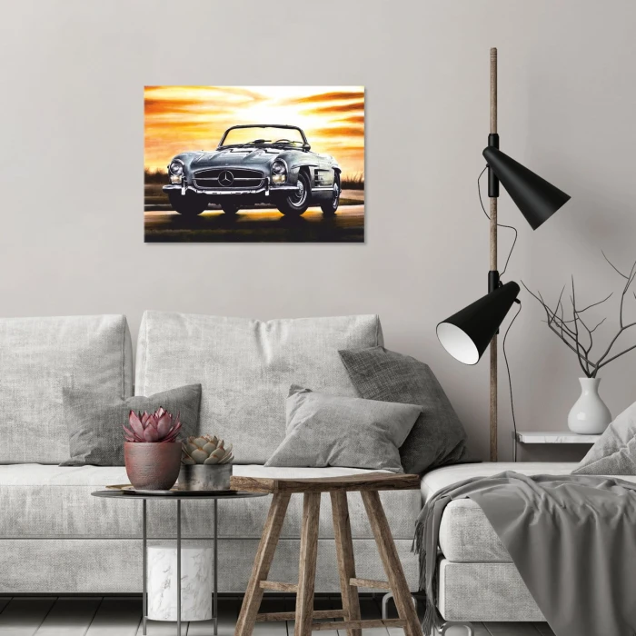 Plakat metalowy 1960 MERCEDES-BENZ 300 SL ROADSTER Prezent