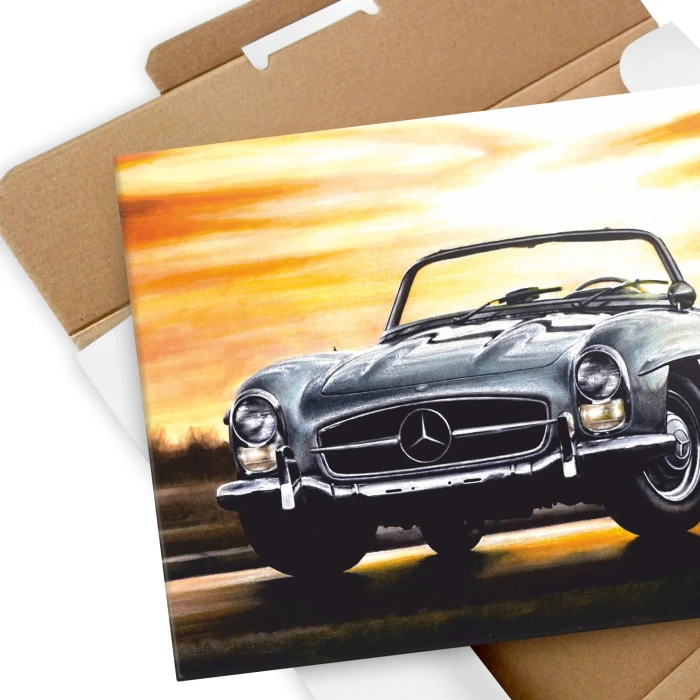 Plakat metalowy 1960 MERCEDES-BENZ 300 SL ROADSTER Prezent