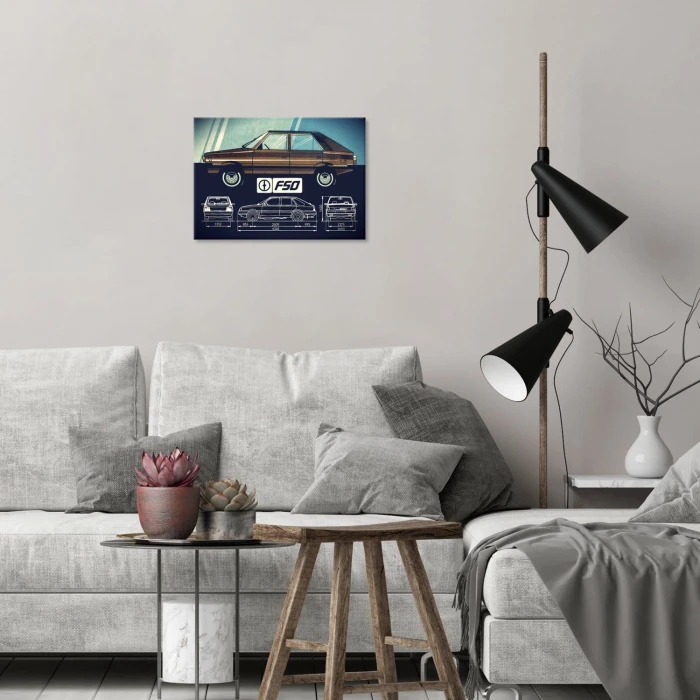 Plakat metalowy fso polonez Prezent