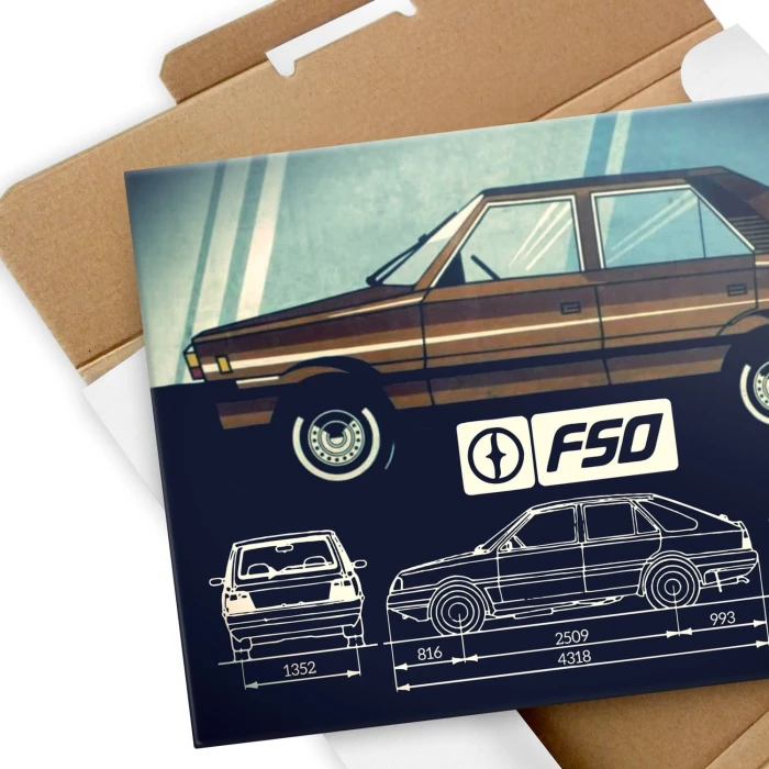 Plakat metalowy fso polonez Prezent
