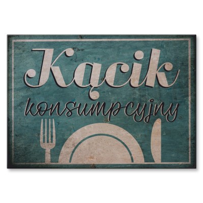 Plakat metalowy kącik konsumpcyjny Prezent