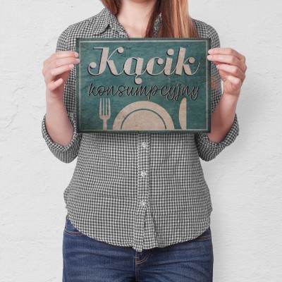 Plakat metalowy kącik konsumpcyjny Prezent