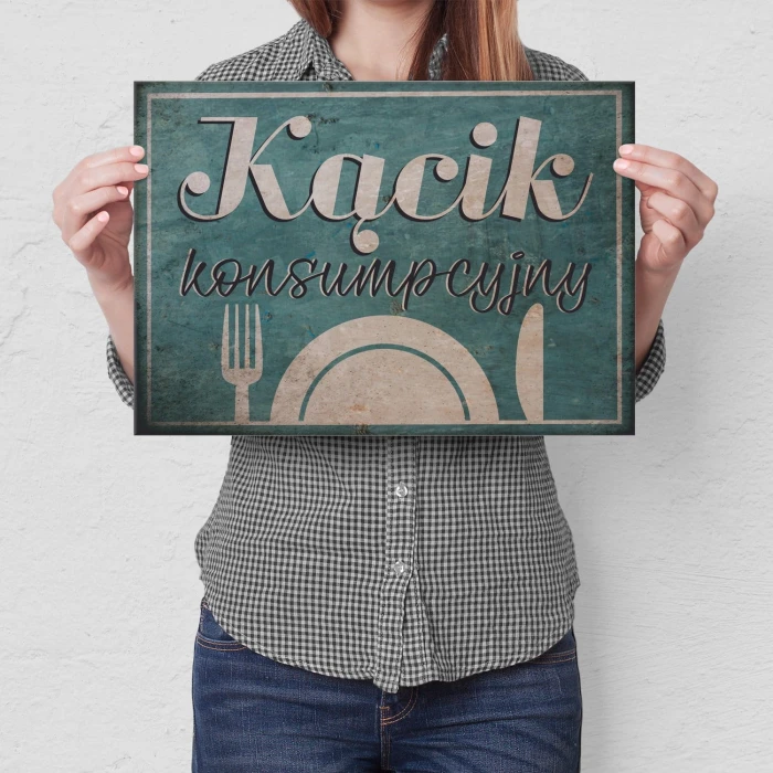 Plakat metalowy kącik konsumpcyjny Prezent