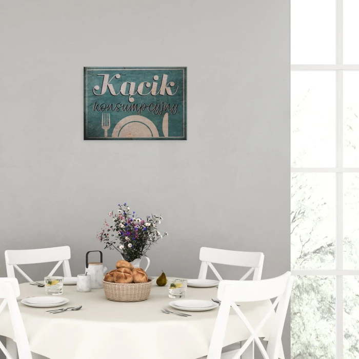 Plakat metalowy kącik konsumpcyjny Prezent