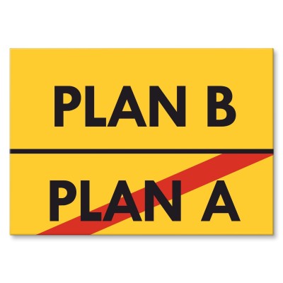 Plakat metalowy plan B Prezent