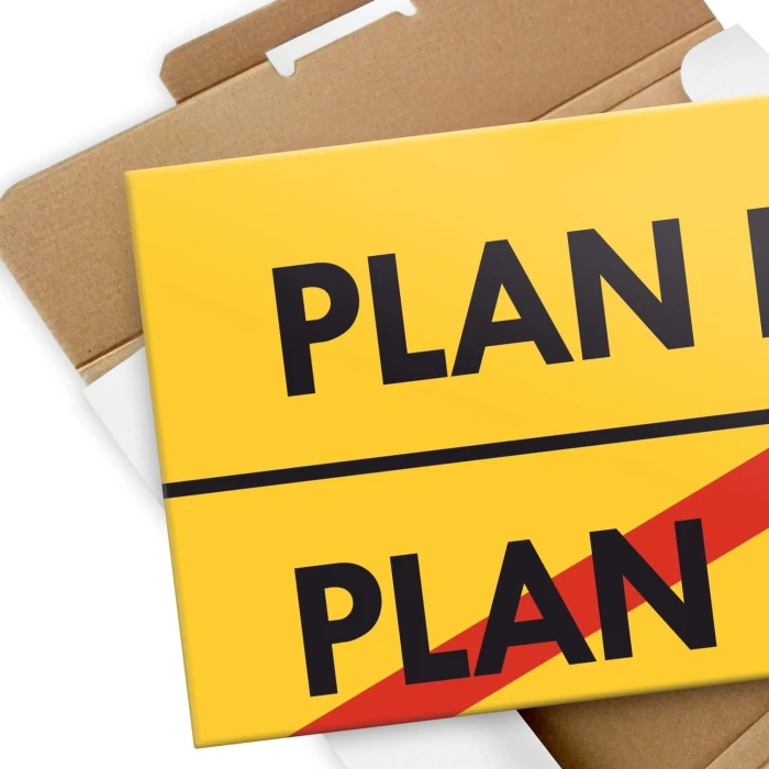 Plakat metalowy plan B Prezent
